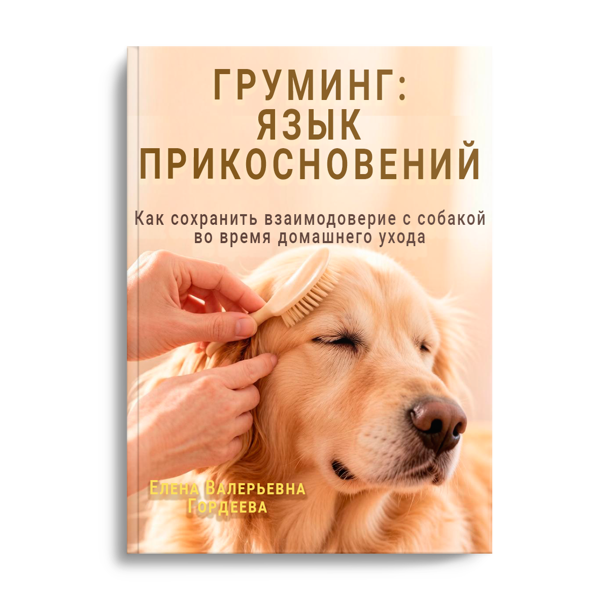 3D обложка электронной книги Елены Гордеевой Груминг Язык прикосновений